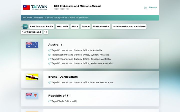 Screenshot of taiwanembassy.org
