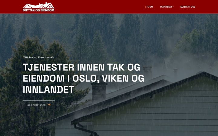 Kuvakaappaus sivustosta tak-eiendom.no