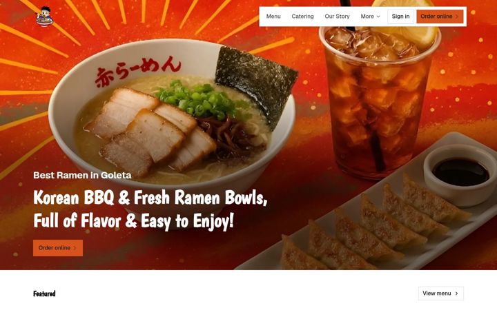 Screenshot of takashiramengoleta.com