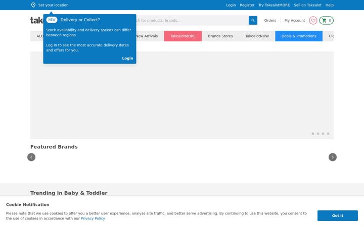 Screenshot ta' takealot.com