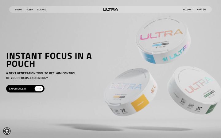 Screenshot of takeultra.com