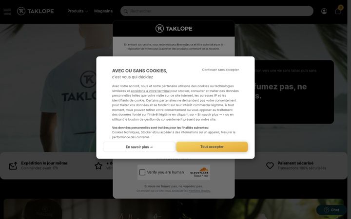 Screenshot of taklope.com
