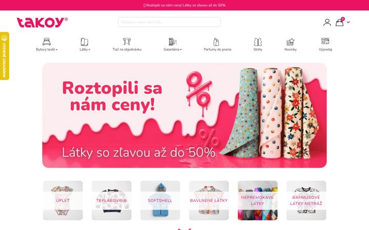 Screenshot of takoy.sk