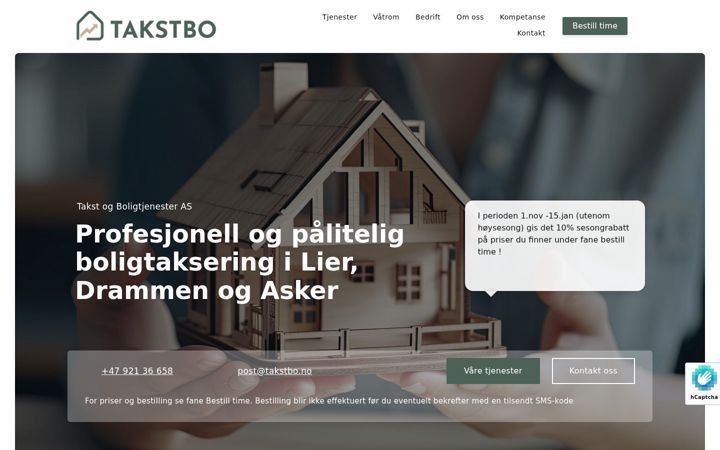 Screenshot of takstbo.no