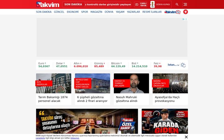 Screenshot ta' takvim.com.tr