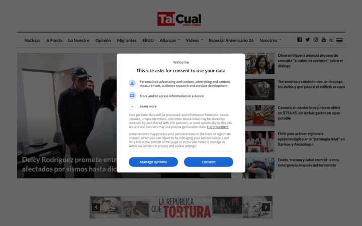Screenshot of talcualdigital.com