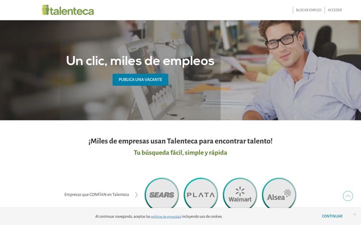 Screenshot of talenteca.com
