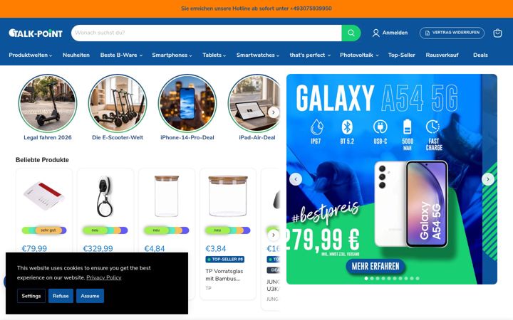Screenshot of talk-point.de