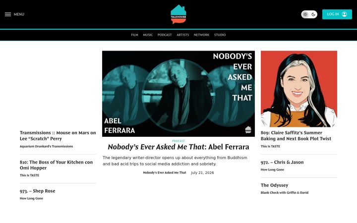 Screenshot του talkhouse.com
