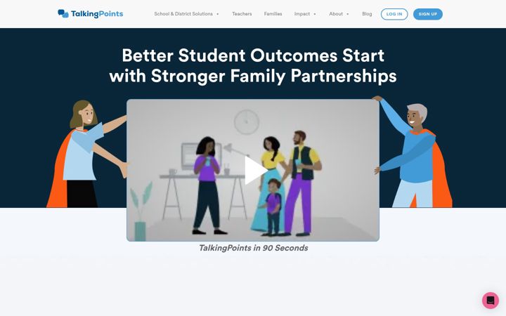 Screenshot of talkingpts.org