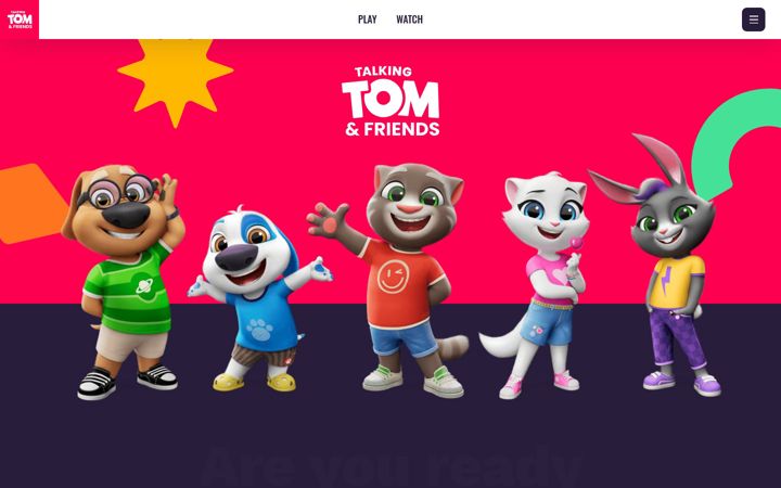 Screenshot of talkingtomandfriends.com