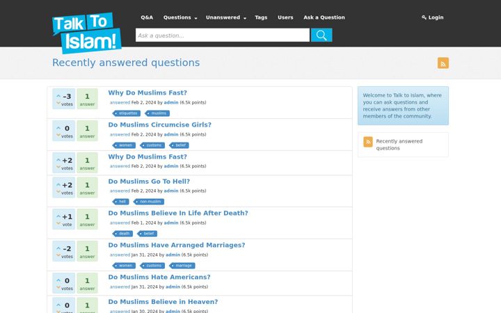 Screenshot of talktoislam.com