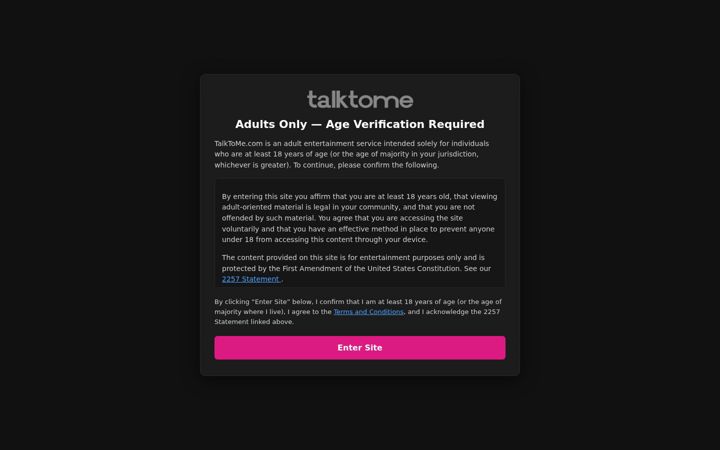 Screenshot of talktome.com