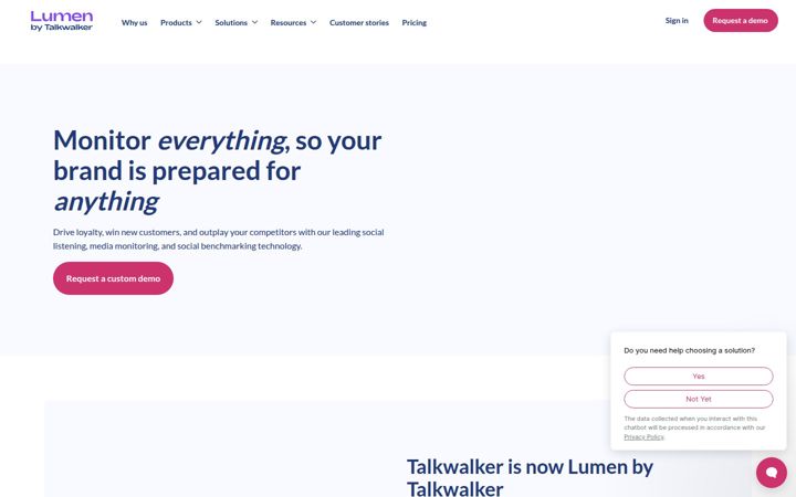 Zrzut ekranu talkwalker.com