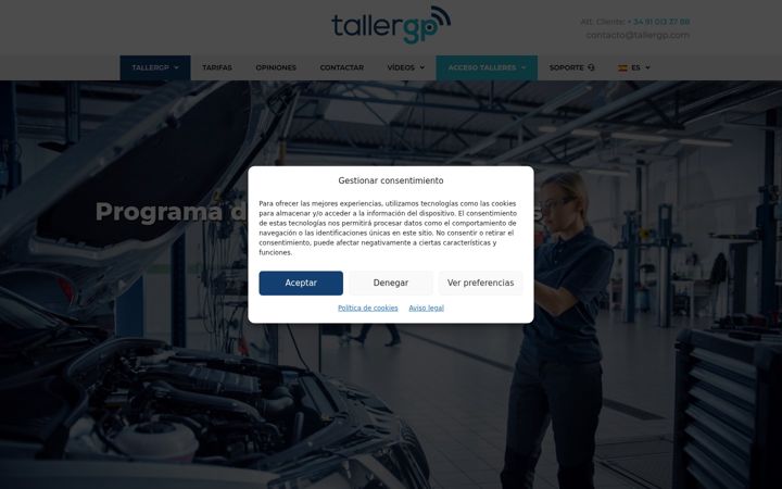 Screenshot of tallergp.com