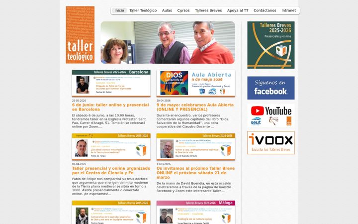 Posnetek zaslona tallerteologico.org