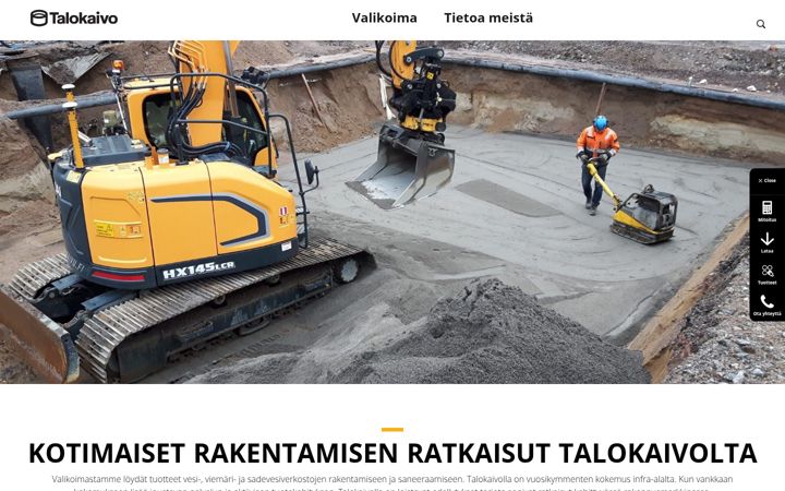 Screenshot of talokaivo.fi
