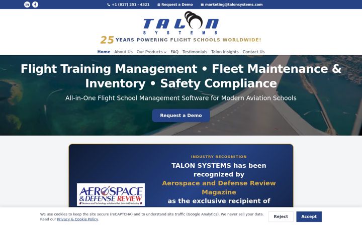 Screenshot of talonsystems.com