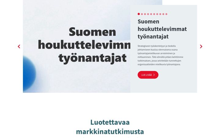 Screenshot of taloustutkimus.fi