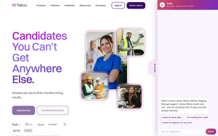 Screenshot of talroo.com