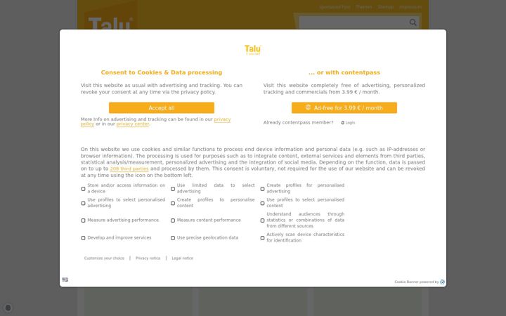 Screenshot of talu.de
