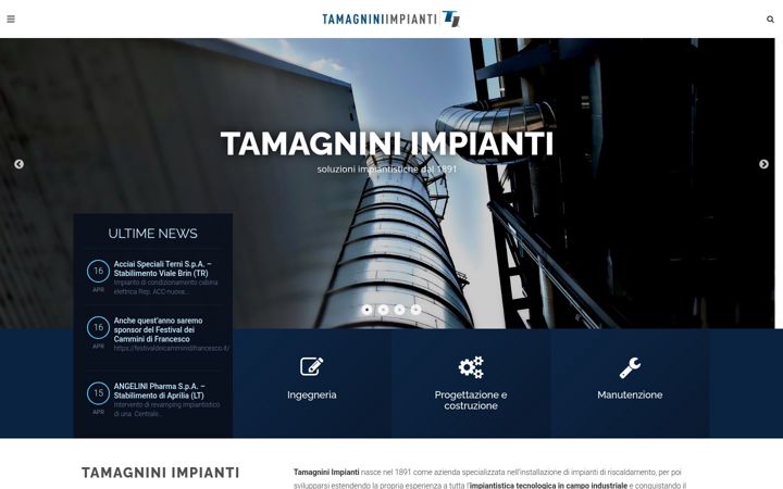 Posnetek zaslona tamagnini.net
