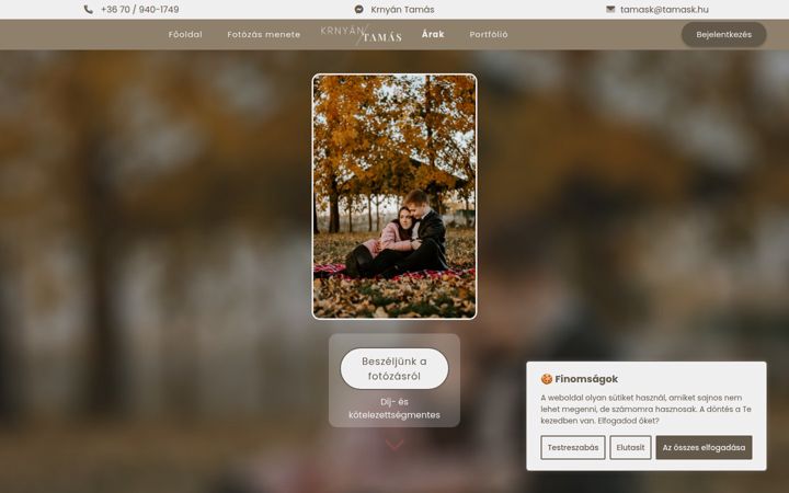 Screenshot of tamask.hu