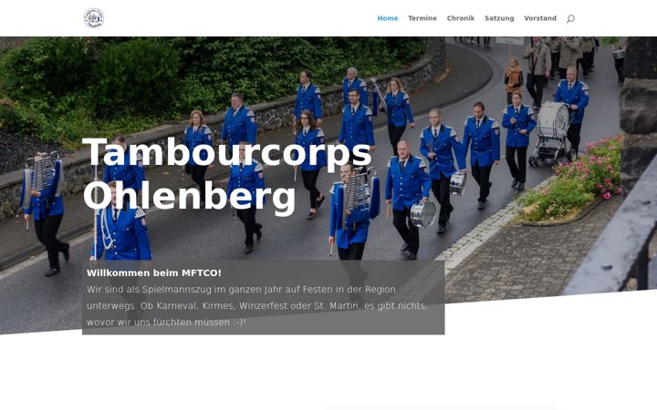 Ekrano kopija tambourcorps-ohlenberg.de
