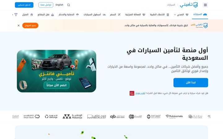 Screenshot of tameeni.com