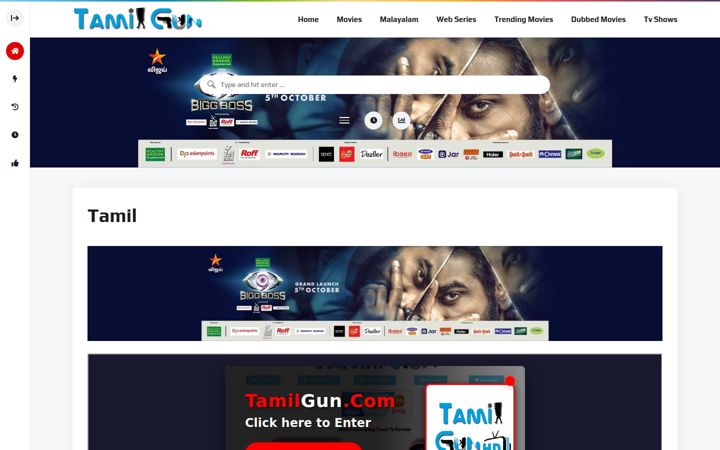 Screenshot of tamilgun.now