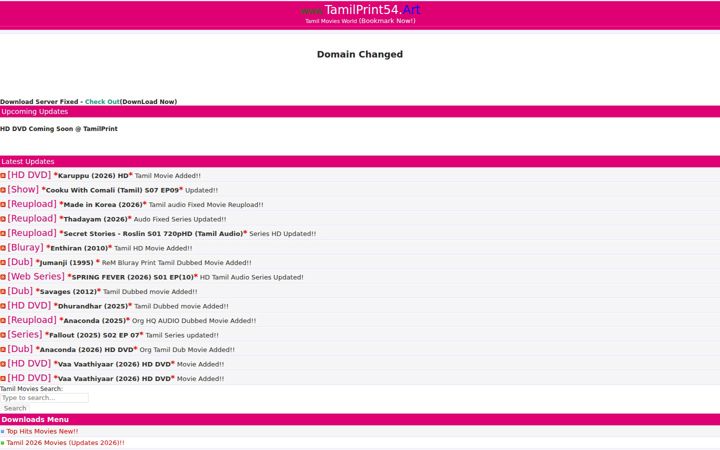 Screenshot of tamilprint59.art