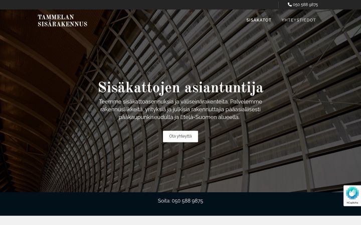 Screenshot of tammelansisarakennus.fi