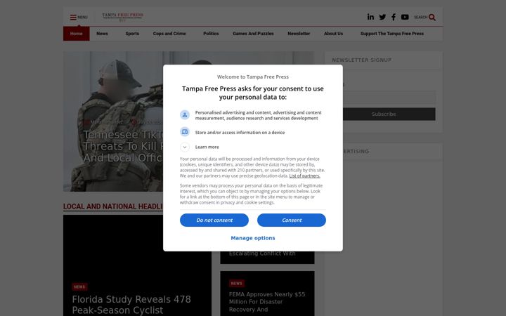 Screenshot of tampafp.com