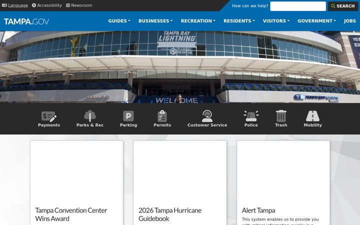 Screenshot of tampagov.net