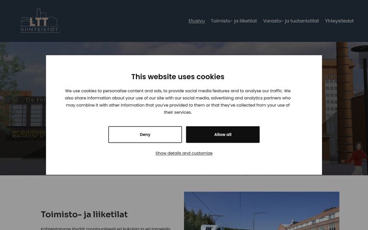 Skjermbilde av tampereentoimitilat.fi