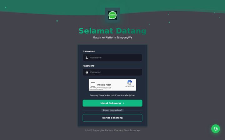 Screenshot of tampungwa.com