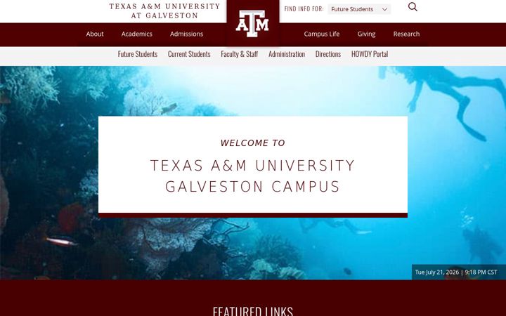 Screenshot of tamug.edu