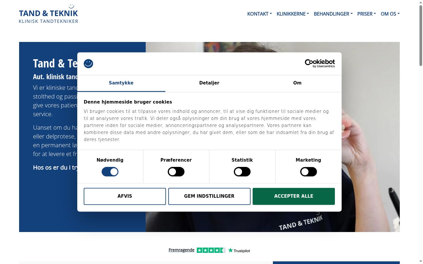 Képernyőkép a bármilyen interakció előtt megjelenő hozzájárulási bannerről