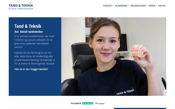 Screenshot of tand-teknik.dk