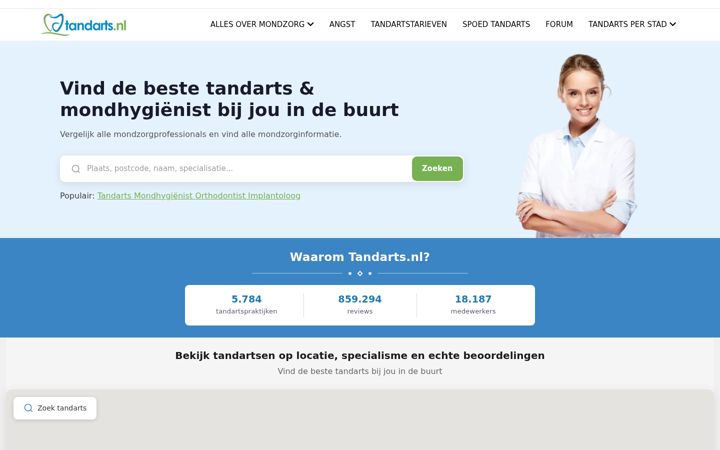 Screenshot of tandarts.nl