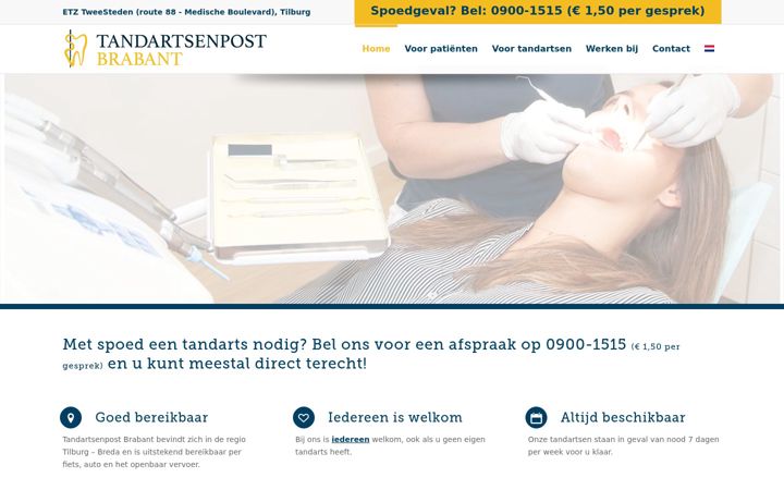 Ekrano kopija tandartsenpostbrabant.nl
