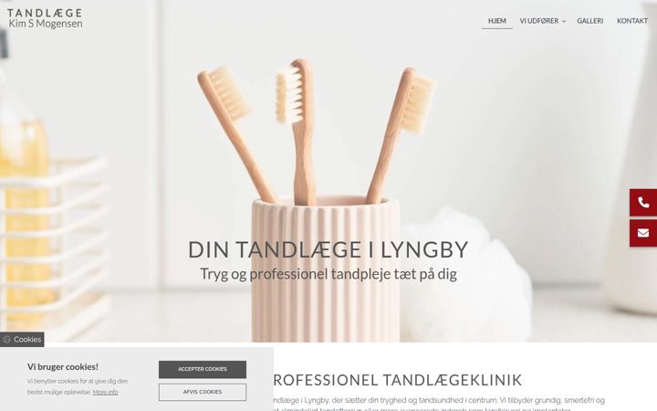 Screenshot of tandlaege-kim.dk