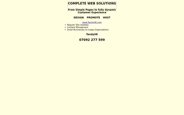 Screenshot of tandyuk.com