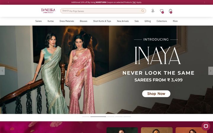 Screenshot of taneira.com