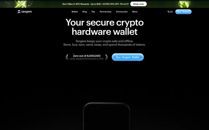 Screenshot of tangem.org