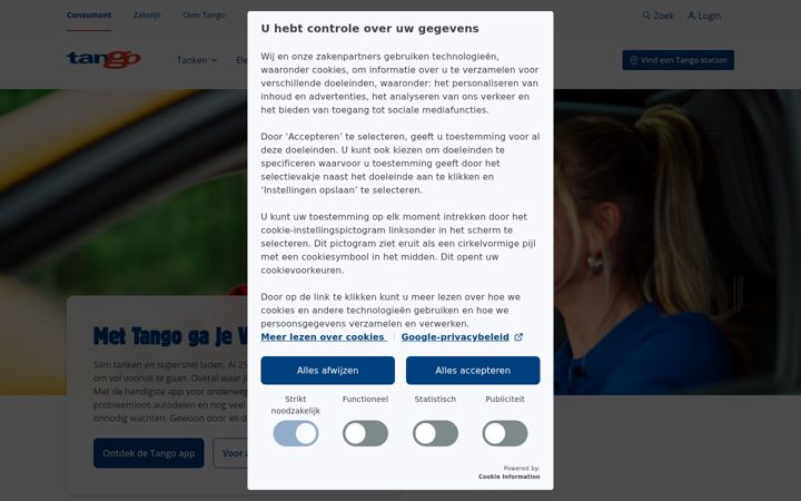 Screenshot di tango.nl