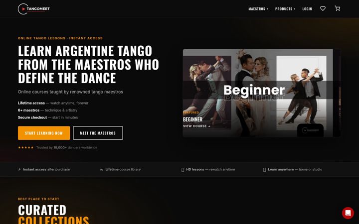 Screenshot of tangomeet.com