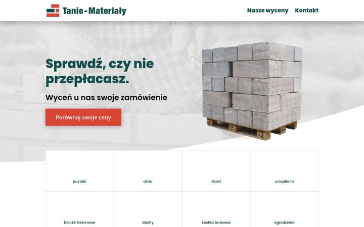 Skjermbilde av tanie-materialy.pl
