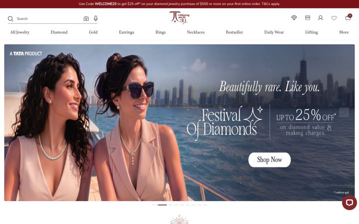 Screenshot ta' tanishq.com