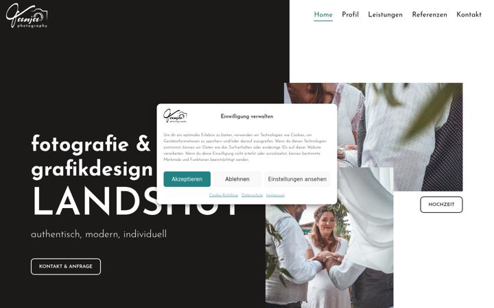 Screenshot of tanja-photography.de